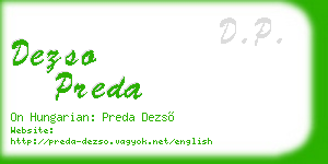 dezso preda business card